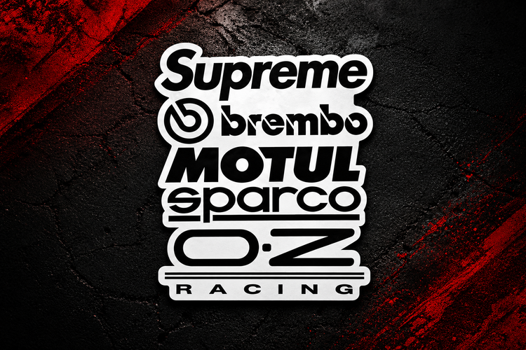 استیکر ریسینگ Supreme Brembo Motul Sparco O.Z Racing
